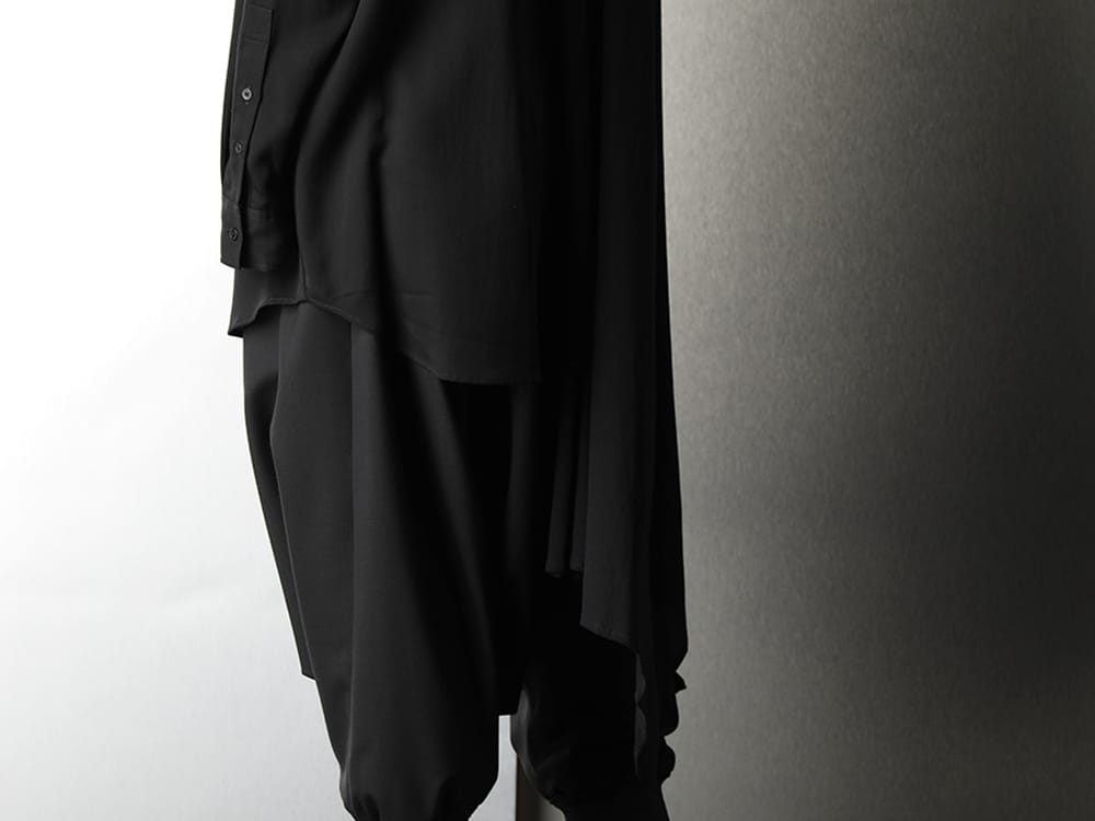 Ground Y Collar rib Long shirt layered Style - 3-012