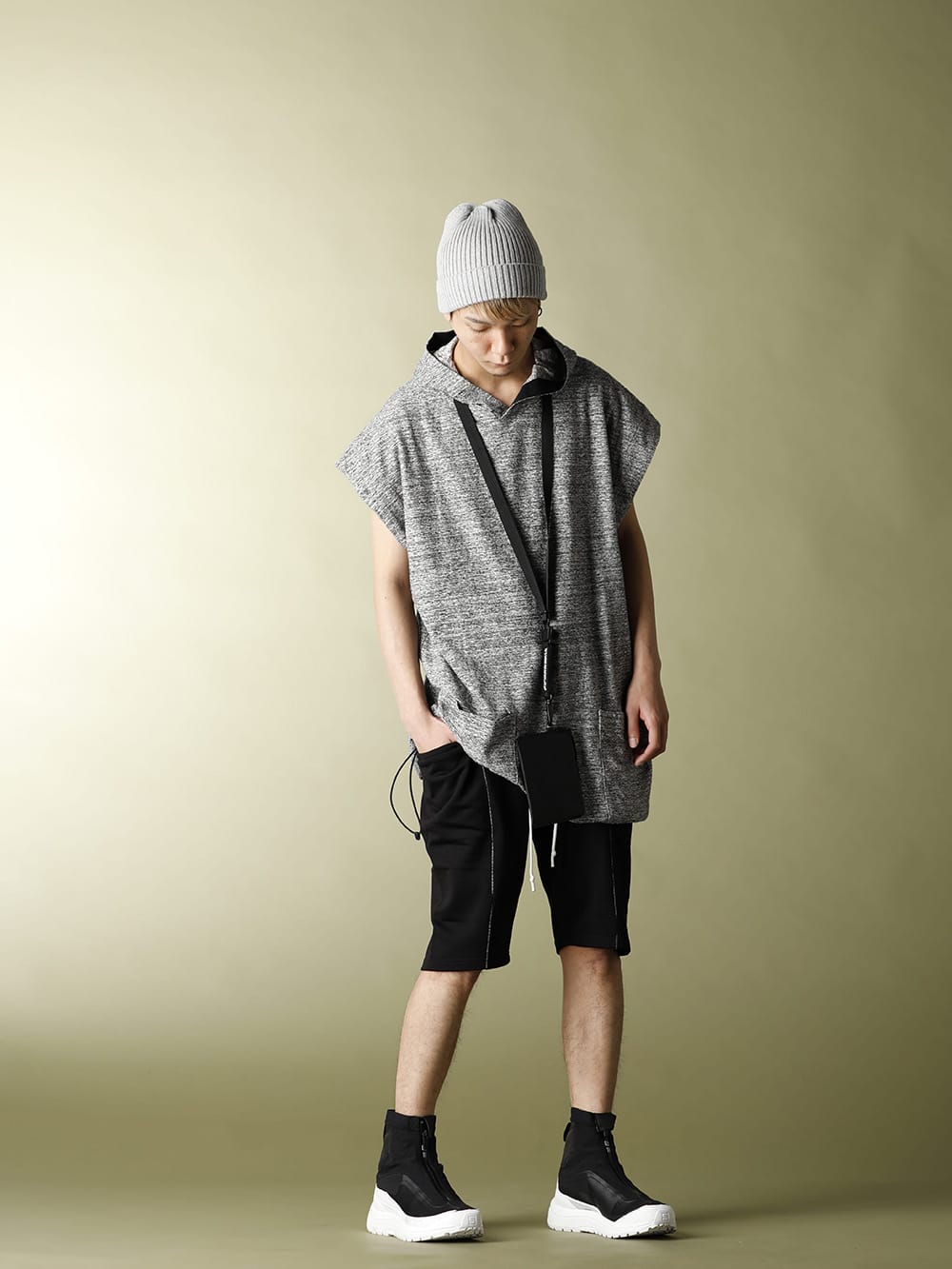 .LOGY kyoto 20SS RIPVANWINKLE【 DROP VEST HOODIE 】STYLING - 3-004