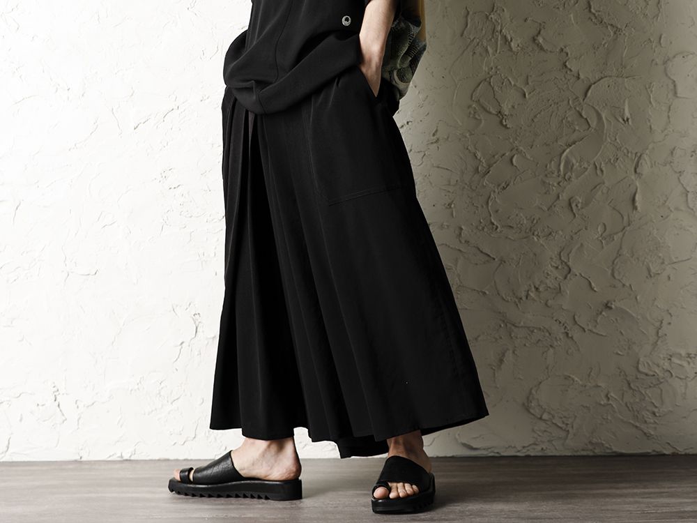 Rondo.ym Yohji Yamamoto Mix Silk Georgette Over Sized T-Shirts Style - 3-001