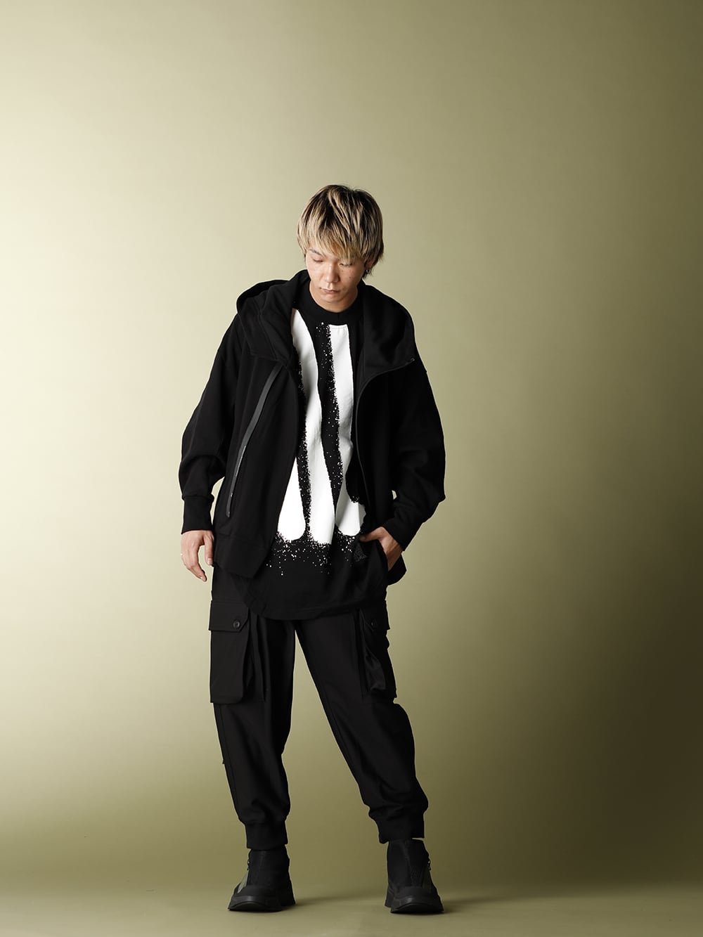 .LOGY Kyoto NILøS 20SS Zip hoodie BLACK STYLE!! - 1-004