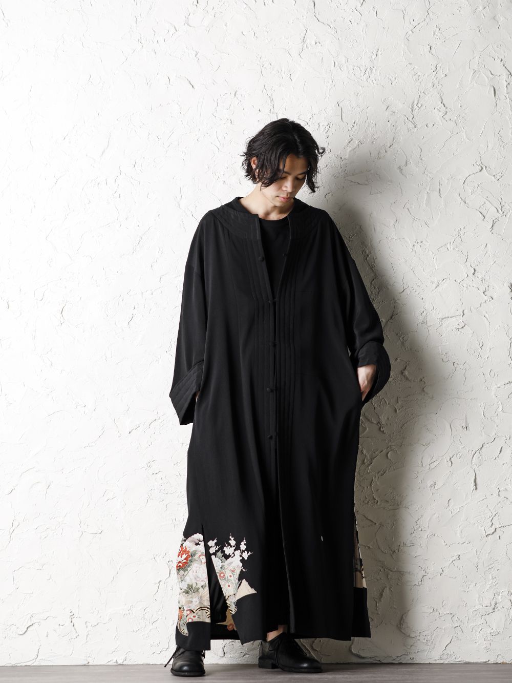 RONDO.ym Four Seasons Flower China Long Shirt Style - 4-001