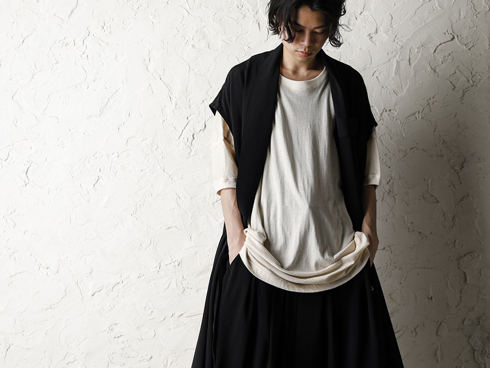 Rondo.ym 20SS Silk Georgette Phoenix and Fan Embroidery Kimono Sleeve Coat Style - 2-001