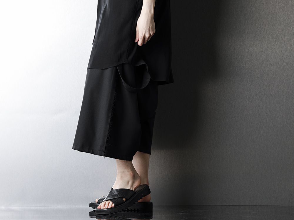 Ground Y Asymmetric Shirt Spring Summer Black Styling!! - 3-002