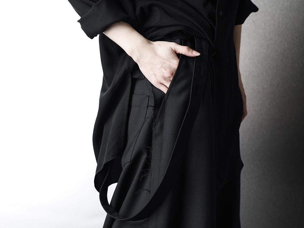 Ground Y Asymmetric Shirt Spring Summer Black Styling!! - 3-004