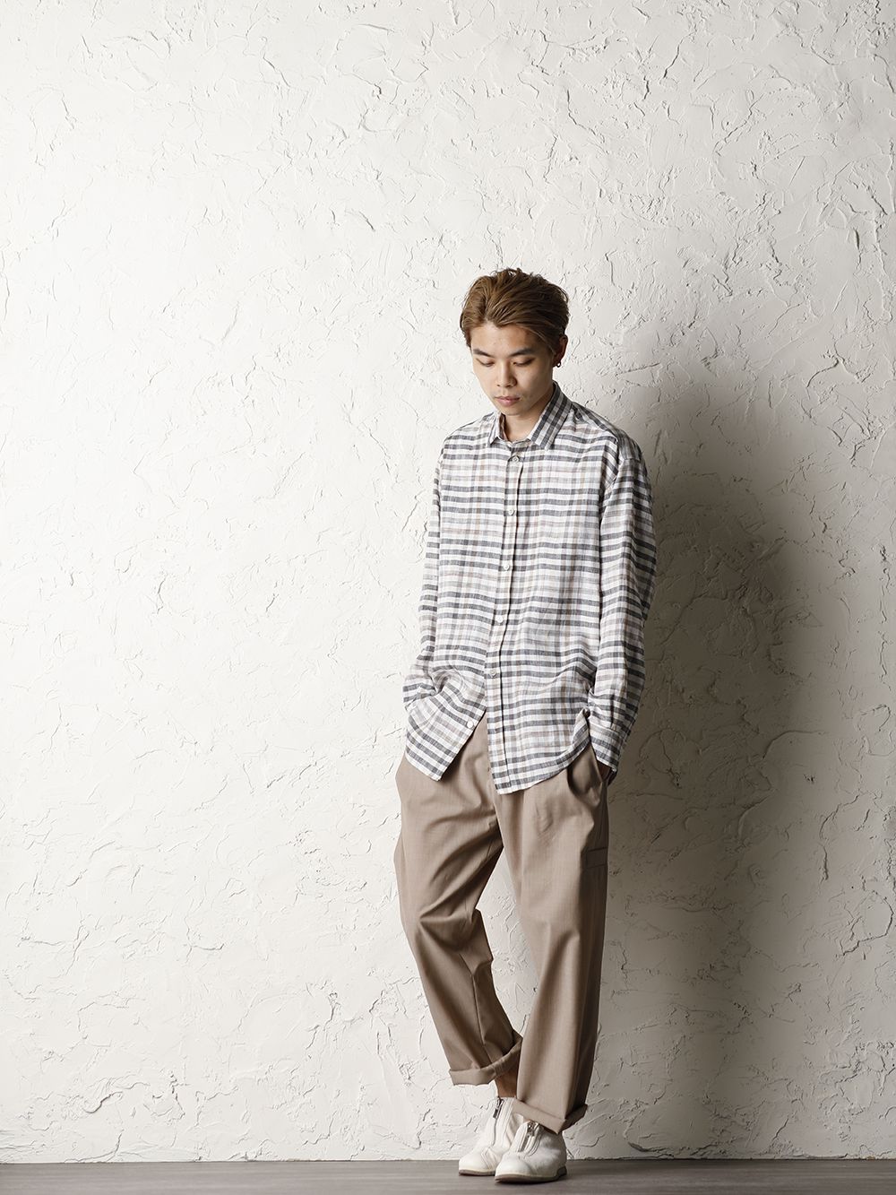 STEPHAN SCHNEIDER 20SS Linen Plaid Shirt Style  - 4-001