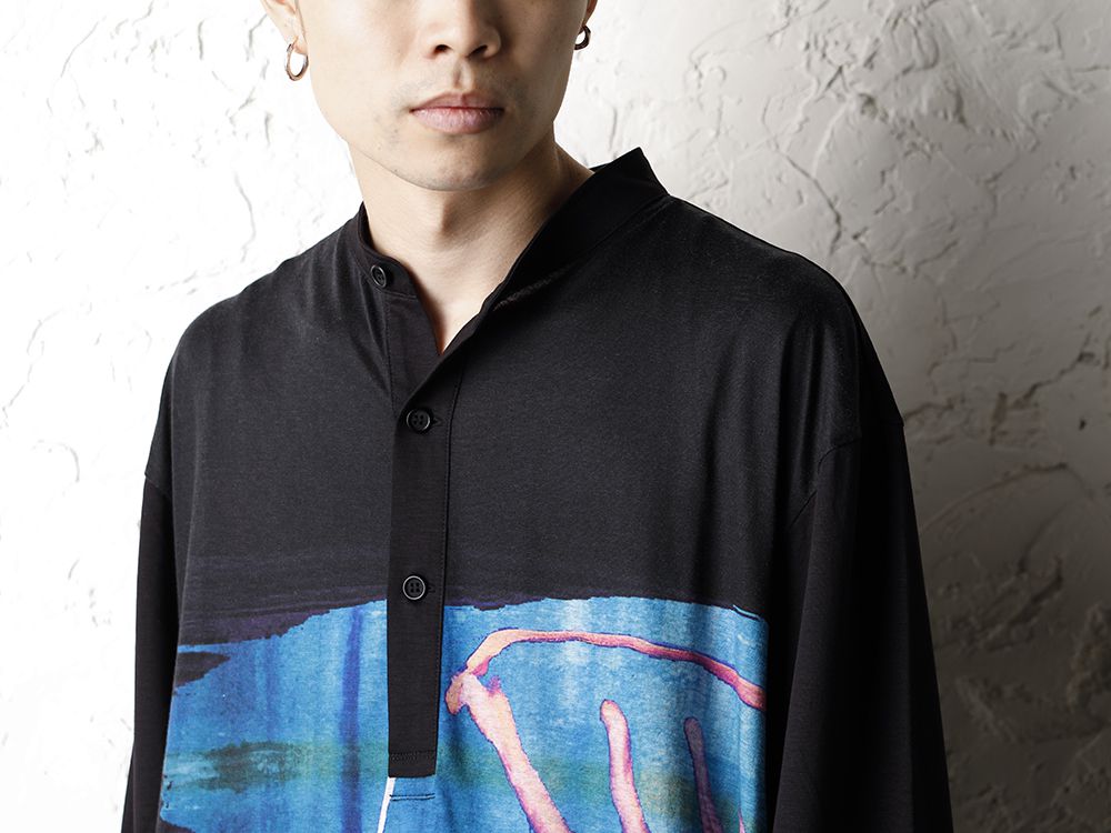 Yohji Yamamoto 20-21AW ASAKURA Print Blue Women Tunic Style - 2-002