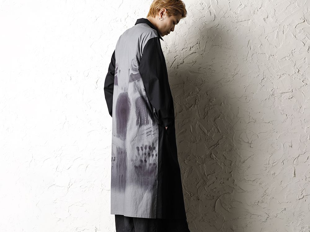 Yohji Yamamoto 20-21AW UCHIDA Print Shirt Coat Style - 2-003