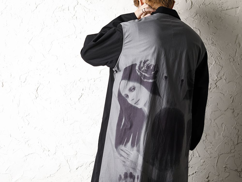 Yohji Yamamoto 20-21AW UCHIDA Print Shirt Coat Style - 2-005