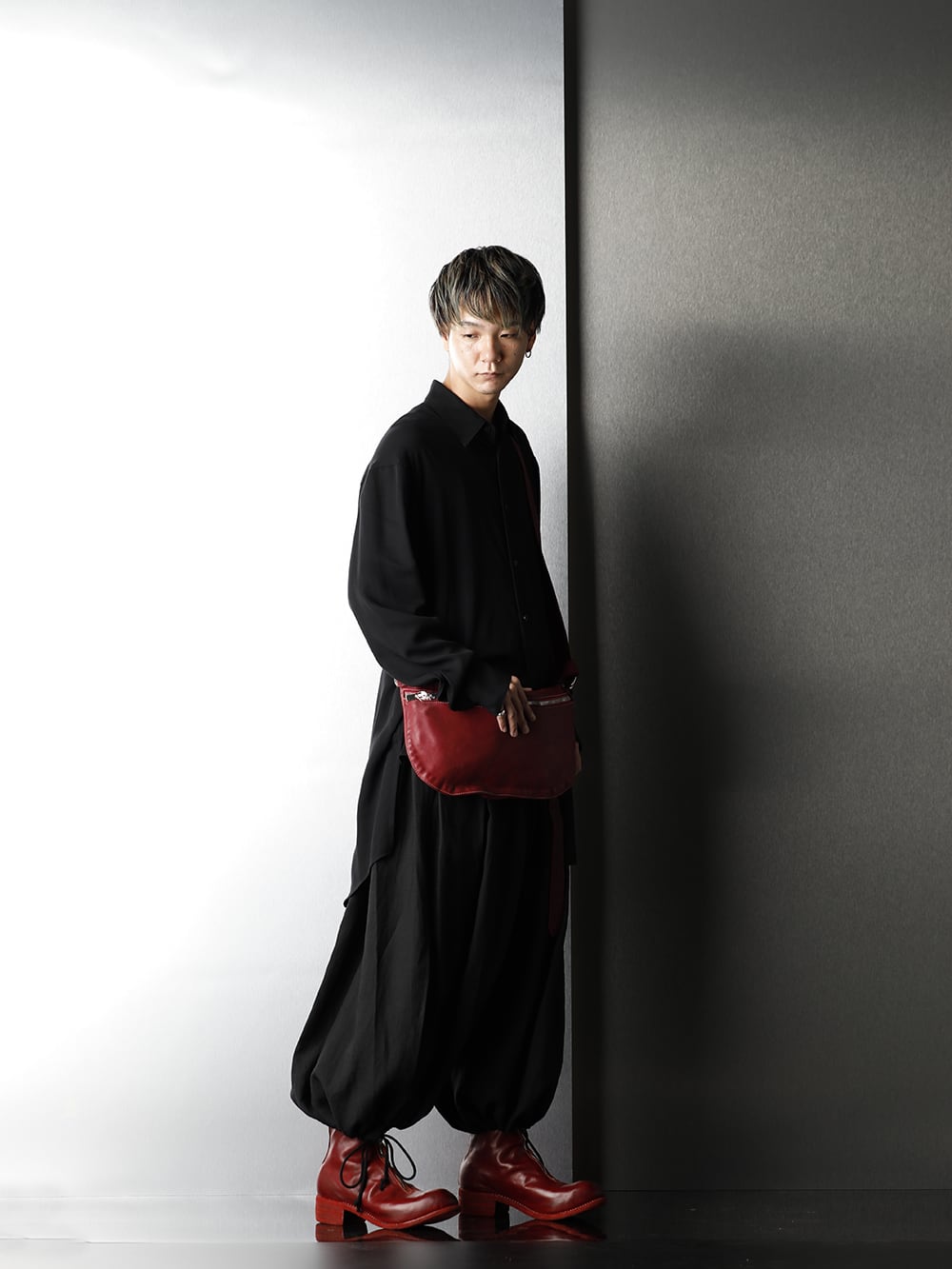 Ground Y & GUIDI Black x Red Color styling - 1-002