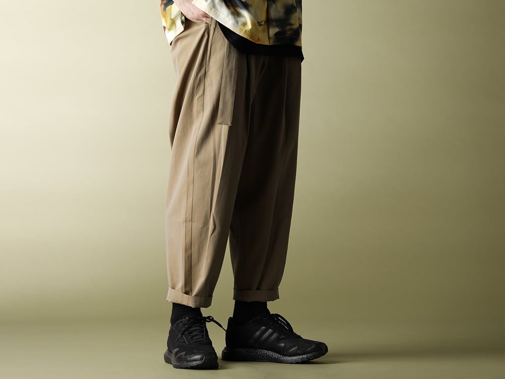 KAZUYUKI KUMAGAI【Silky inkjet Pt drop shoulder Open collar shirt S/S】styling!! - 3-002