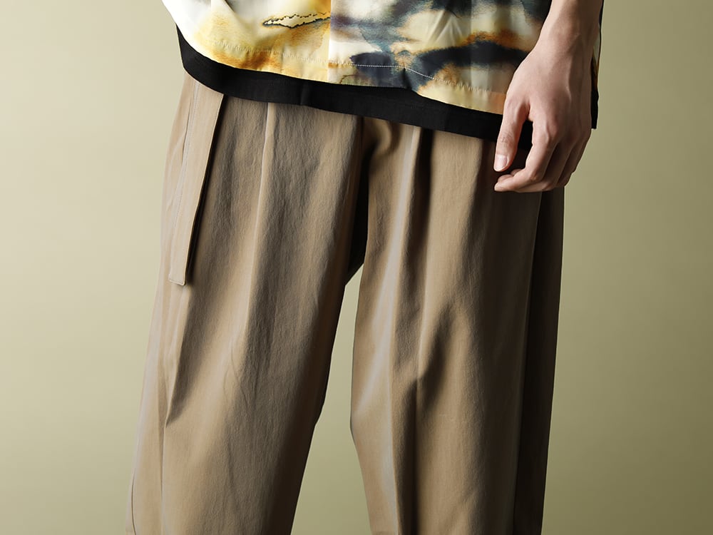 KAZUYUKI KUMAGAI【Silky inkjet Pt drop shoulder Open collar shirt S/S】styling!! - 3-004