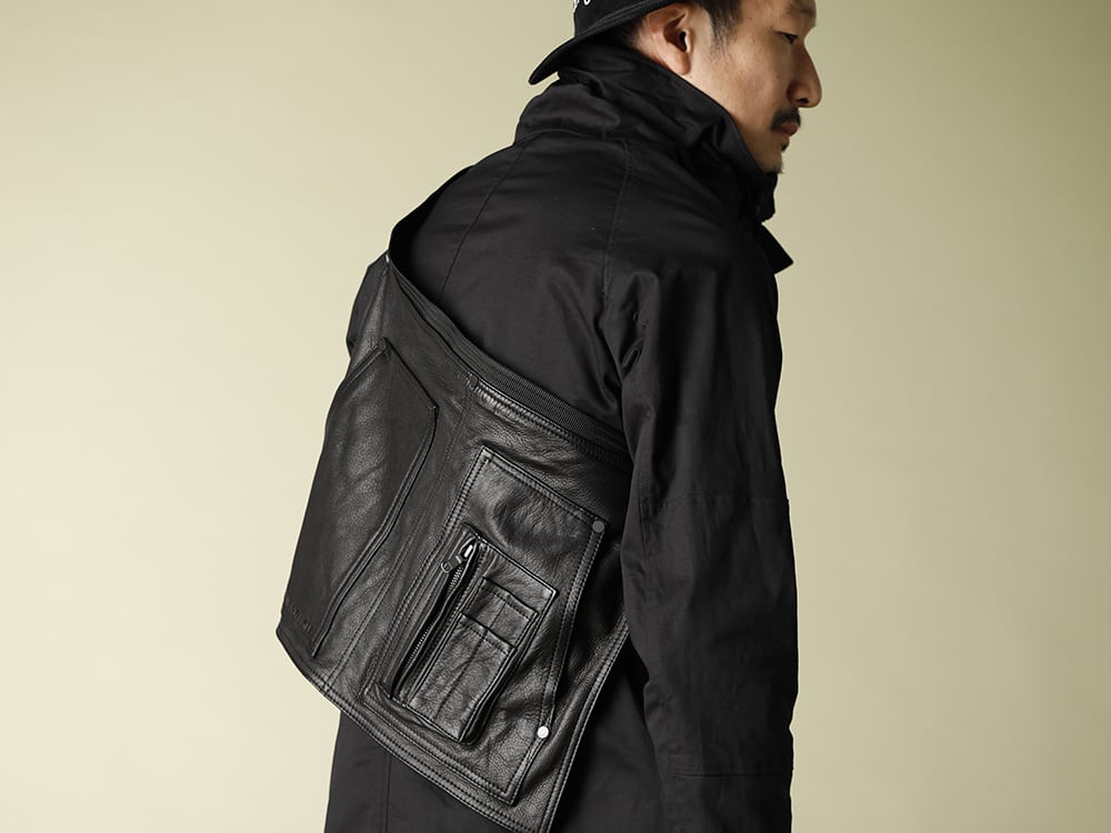 .LOGY kyoto EXCLUSIVE【FRENCH NAVY BLOUSON】LEATHER EPRON MIX STYLE!!! - 5-002