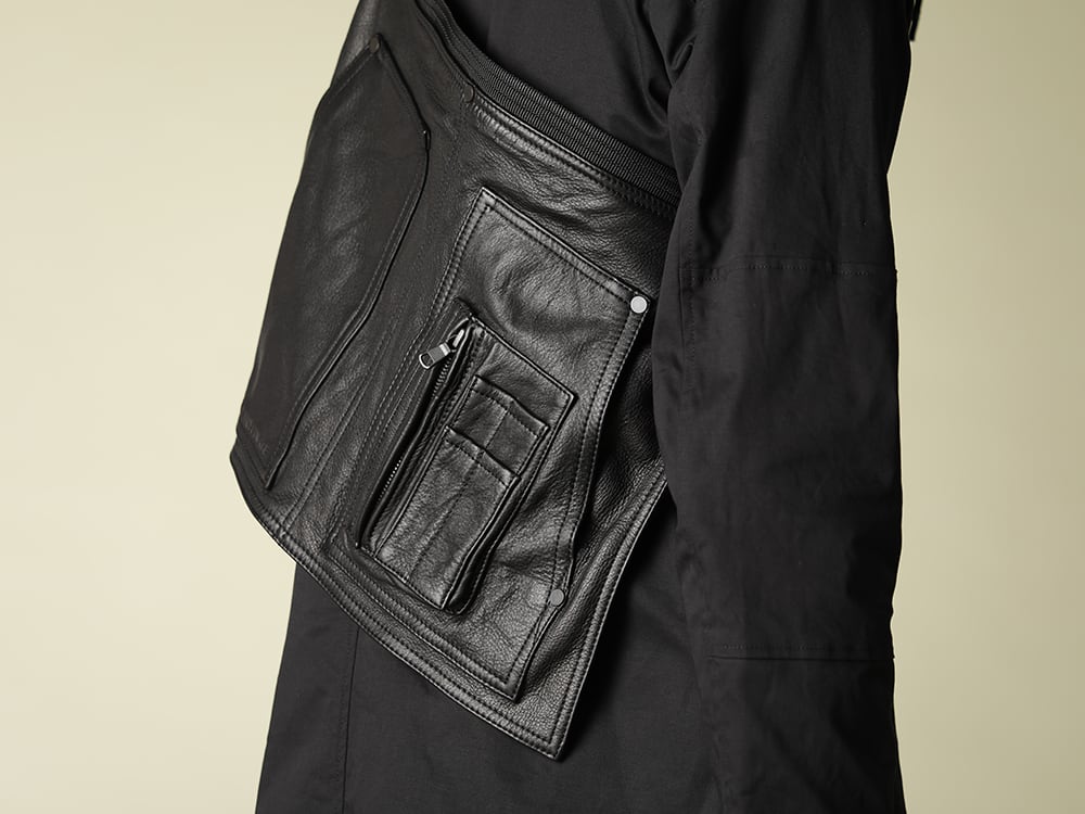 .LOGY kyoto EXCLUSIVE【FRENCH NAVY BLOUSON】LEATHER EPRON MIX STYLE!!! - 5-004