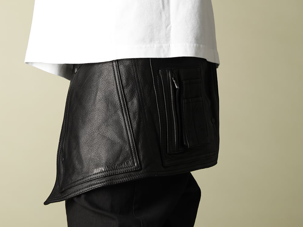 .LOGY kyoto EXCLUSIVE【FRENCH NAVY BLOUSON】LEATHER EPRON MIX STYLE!!! - 5-007