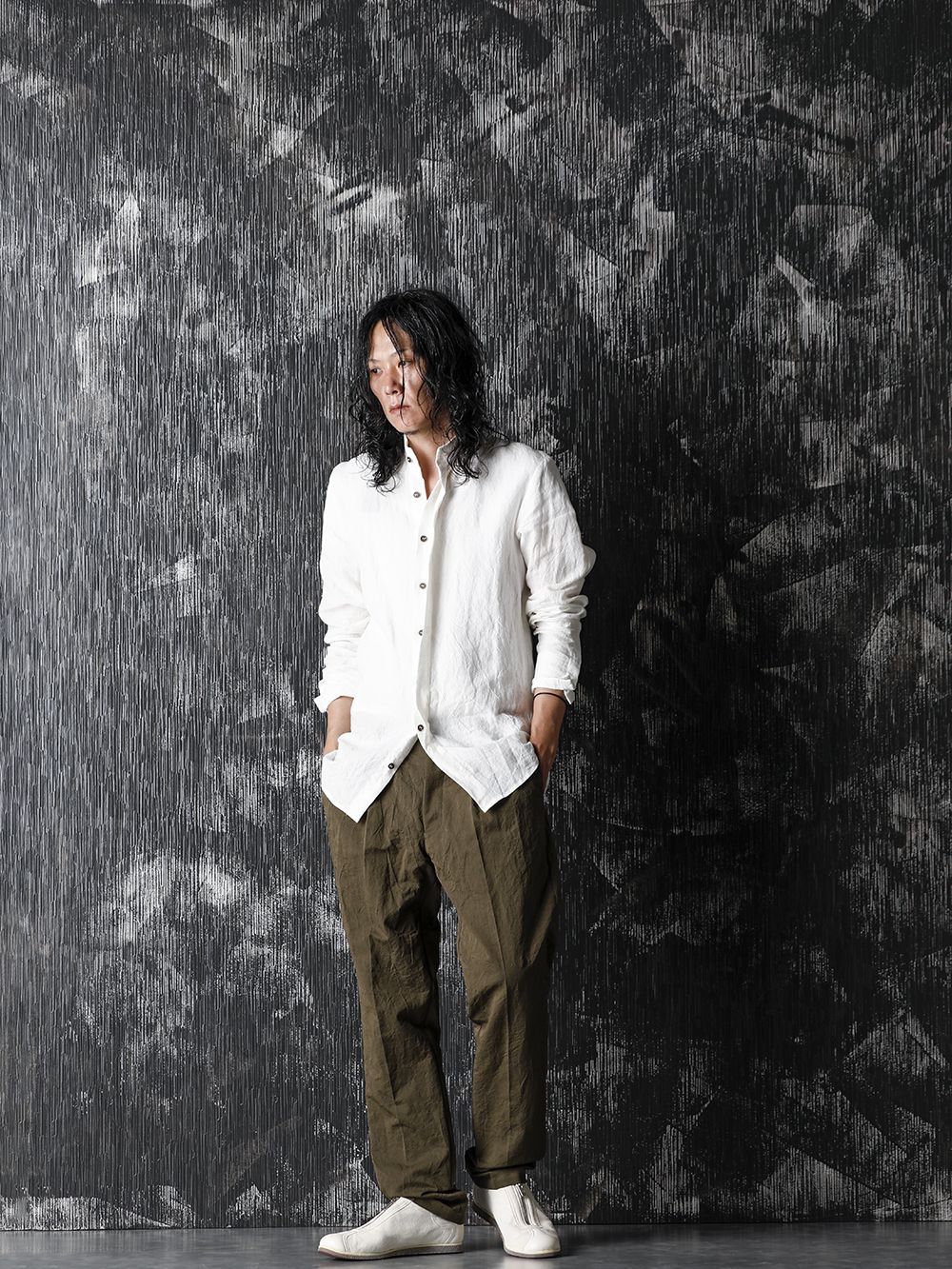 hannibal.and Yamauchi White x Khaki 2tone Color Style - 1-001