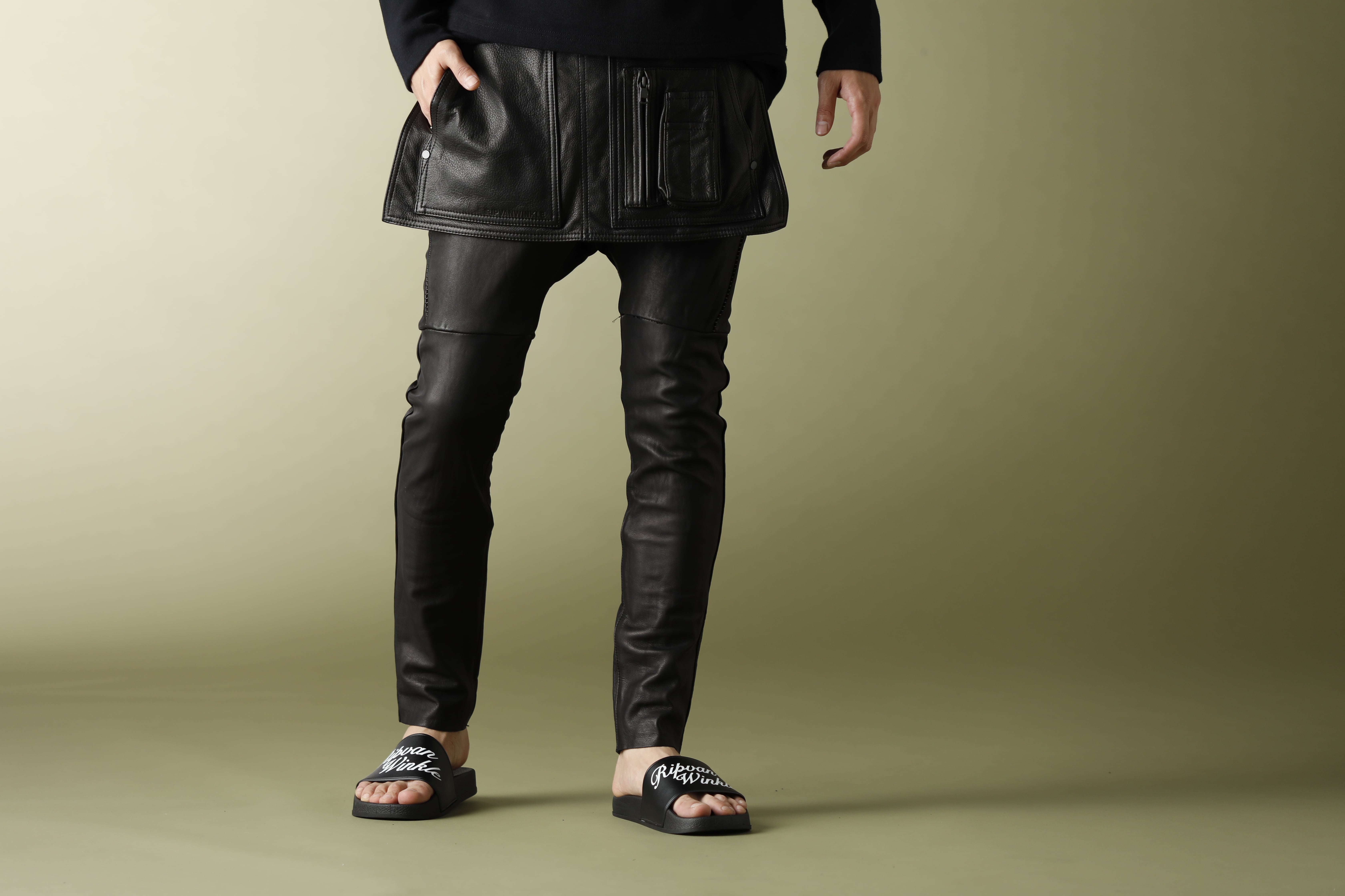 .LOGY kyoto RIPVANWINKLE 20AW【EXCLUSIVE BACK LINE L/S】LEATHER PANTS STYLE!!! - 4-004