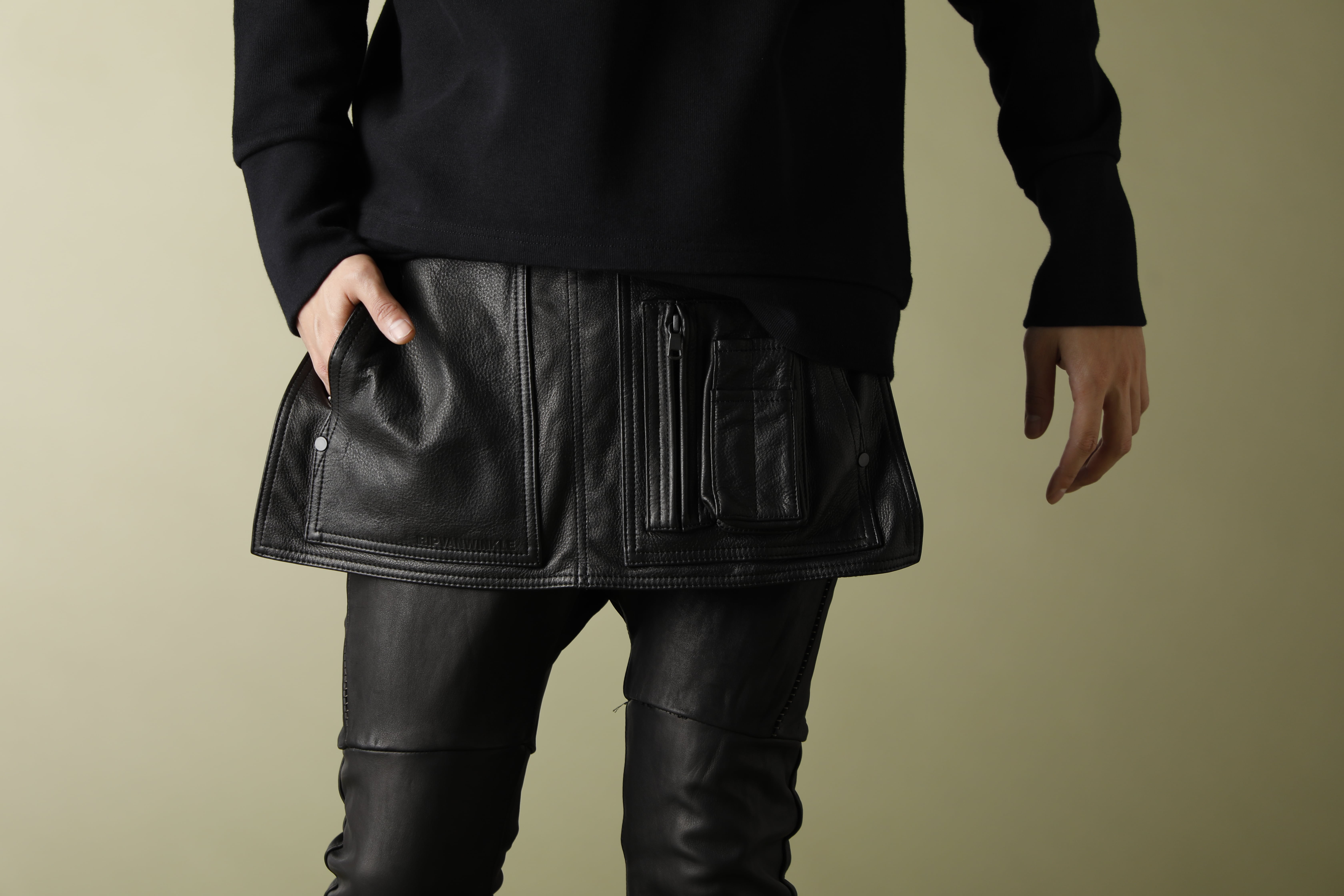 .LOGY kyoto RIPVANWINKLE 20AW【EXCLUSIVE BACK LINE L/S】LEATHER PANTS STYLE!!! - 4-006