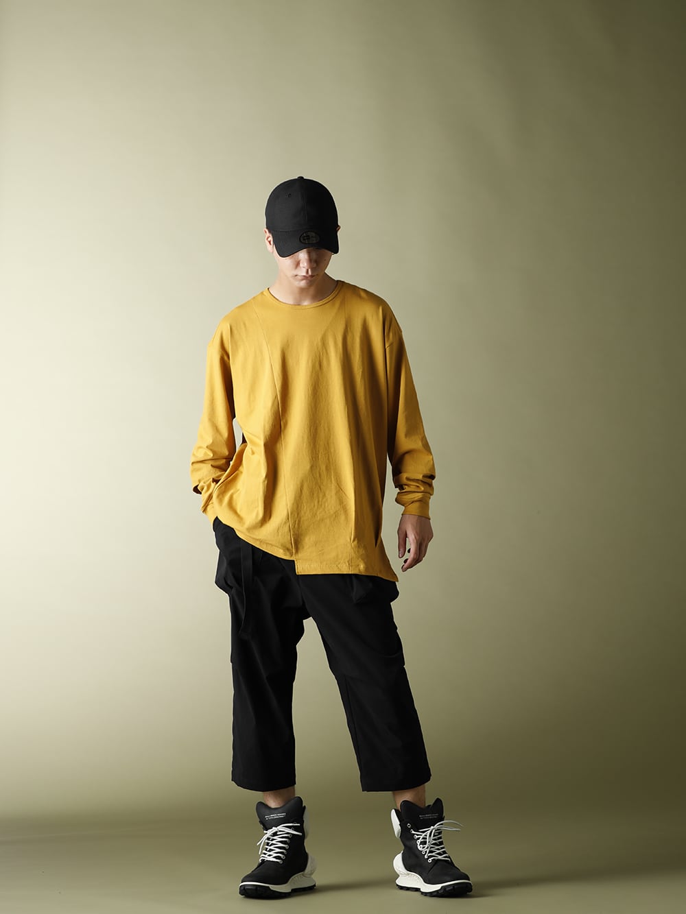 .LOGY Kyoto 20AW The Viridi-anne【Hem Layered Long Sleeve T-Shirts】Mustard STYLE! - 1-001