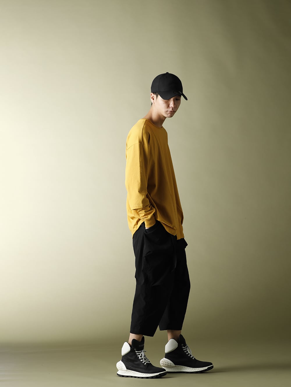 .LOGY Kyoto 20AW The Viridi-anne【Hem Layered Long Sleeve T-Shirts】Mustard STYLE! - 1-002