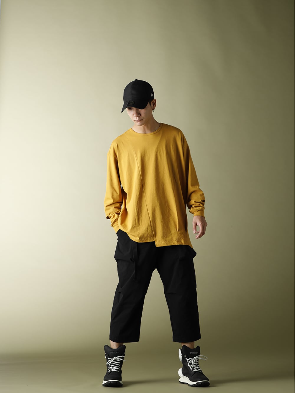 .LOGY Kyoto 20AW The Viridi-anne【Hem Layered Long Sleeve T-Shirts】Mustard STYLE! - 1-004