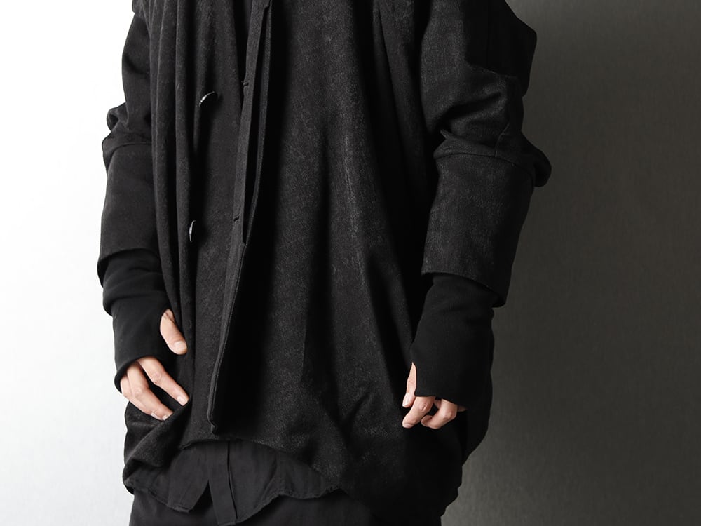JULIUS 20-21AW Drape Jacquard blouson Styling - 2-005