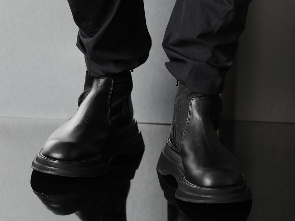 JULIUS 20-21AW Drape Jacquard blouson Styling - 3-004