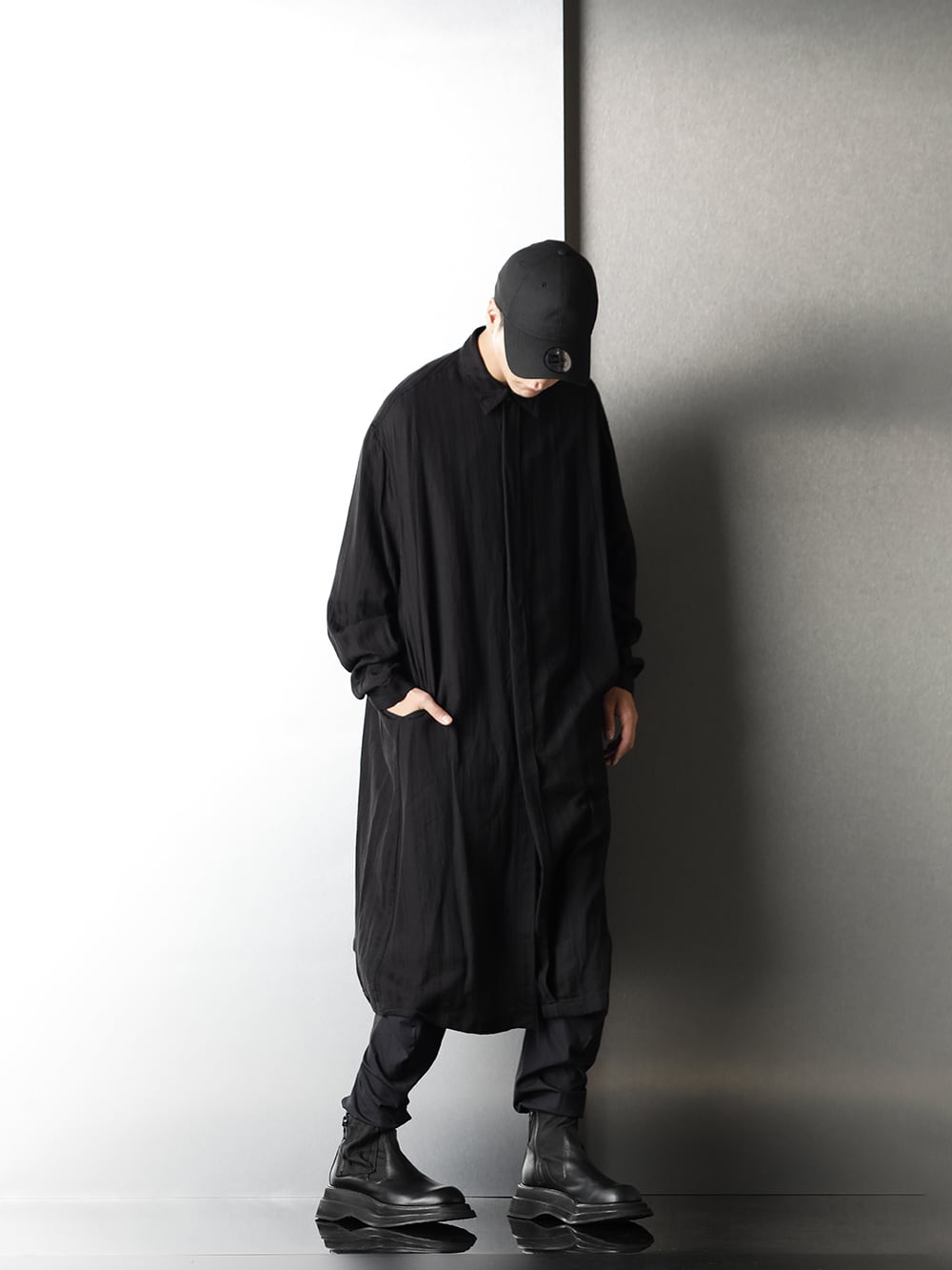 JULIUS 20-21AW Long Striped shirt Styling - 1-004