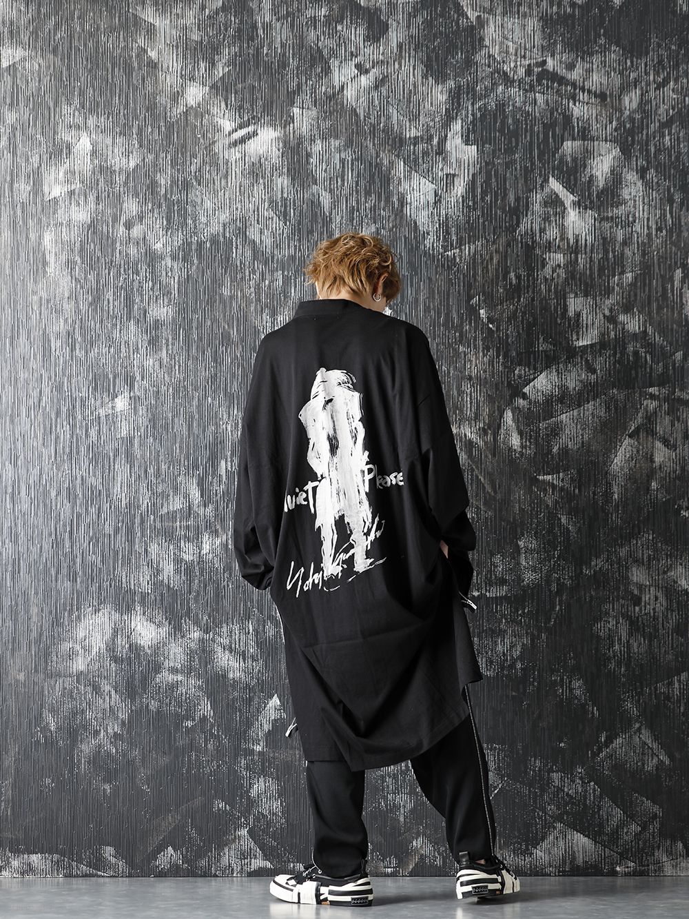 Yohji Yamamoto - ヨウジヤマモト 20-21AW Asymmetry Message Print