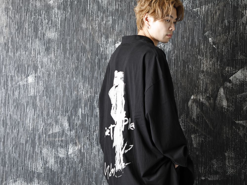 Yohji Yamamoto 20-21AW Asymmetry Message Print Cardigan Style