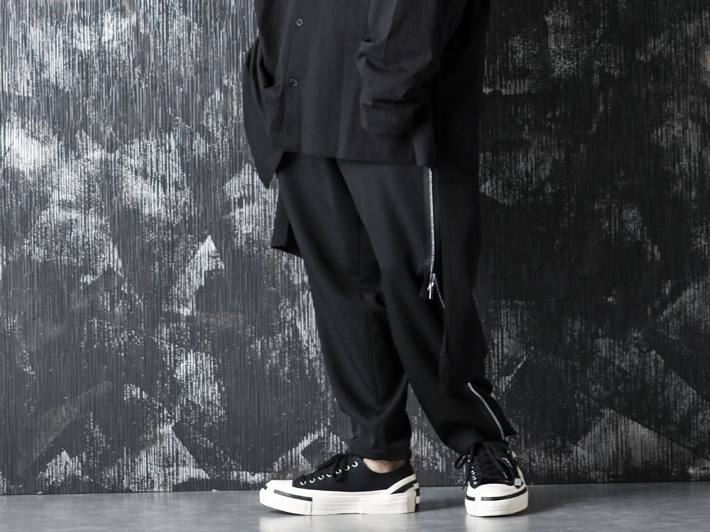 Yohji Yamamoto 20-21AW Asymmetry Message Print Cardigan Style - 3-001