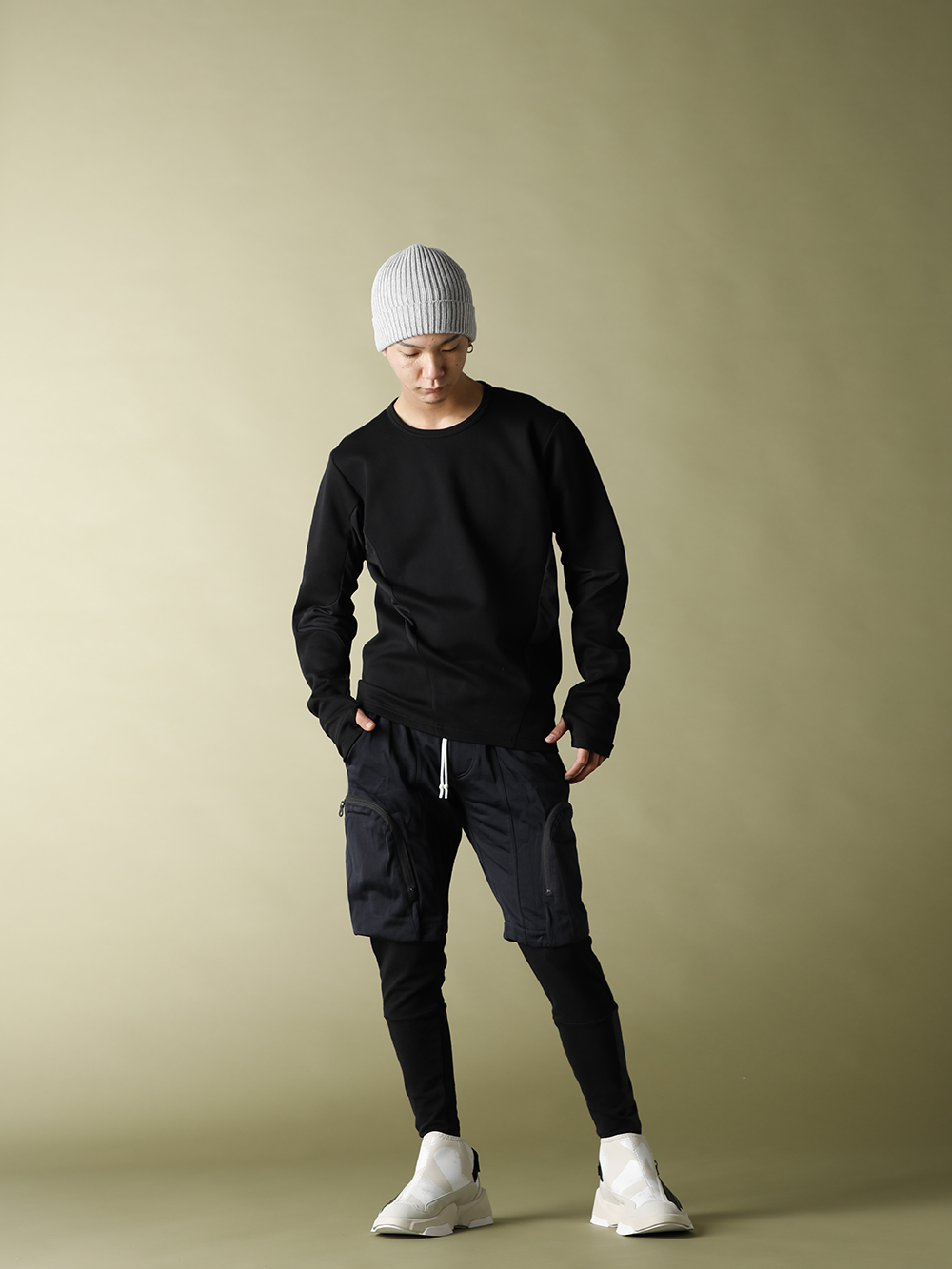 .LOGY kyoto RIPVANWINKLE【SHORTS LAYERD】VELOCITY L/S SHIRT STYLING! - 1-001