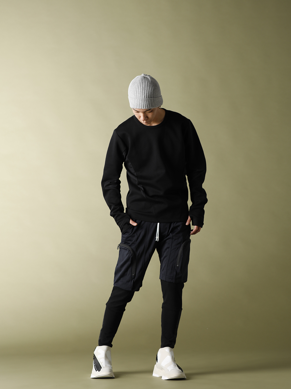 .LOGY kyoto RIPVANWINKLE【SHORTS LAYERD】VELOCITY L/S SHIRT STYLING! - 1-004