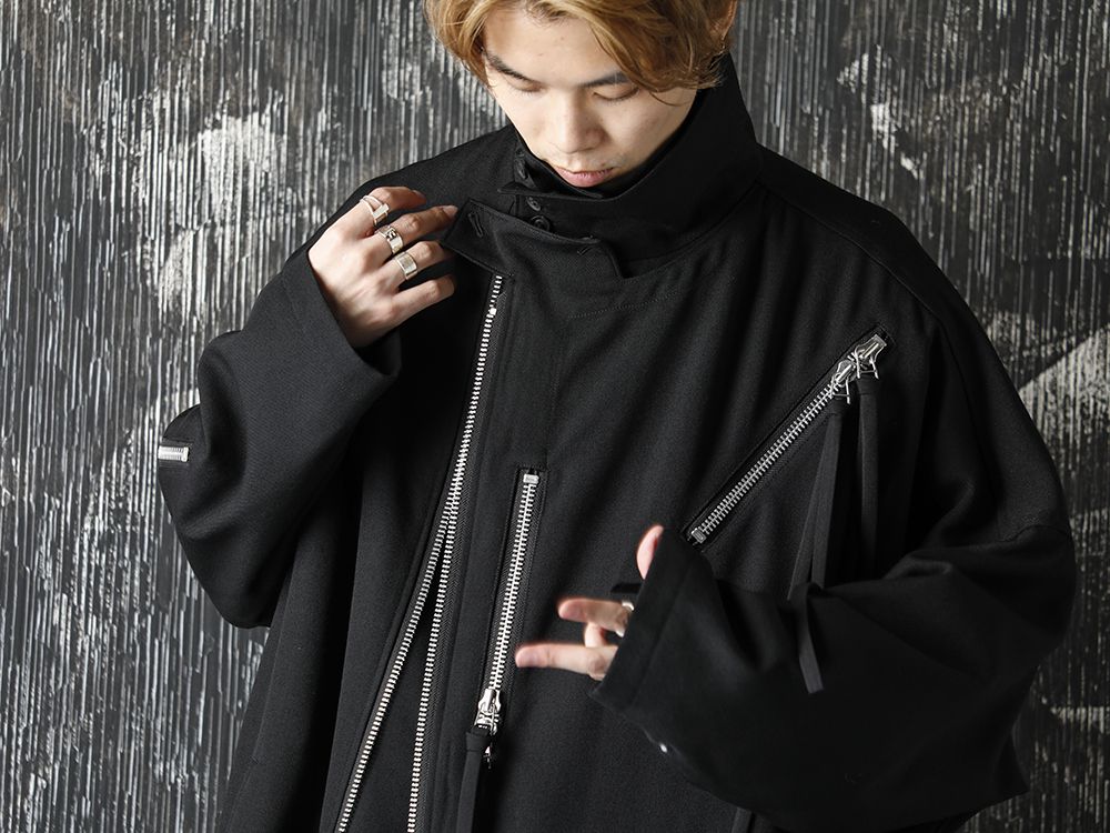 Yohji Yamamoto 20-21AW Army Gabardine Chain fastener Coat Style