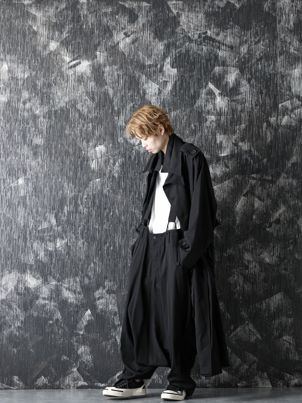 Yohji Yamamoto AW Wrinkled Gabardine Removable Coat Style