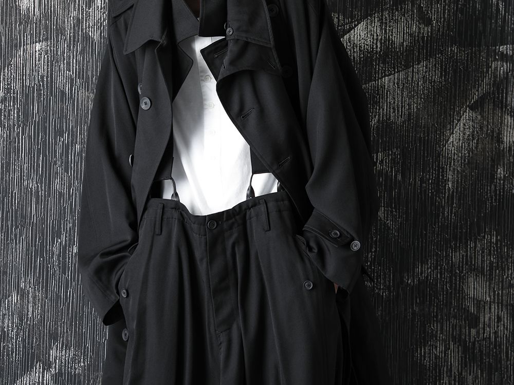 Yohji Yamamoto 20-21AW Wrinkled Gabardine Removable Coat