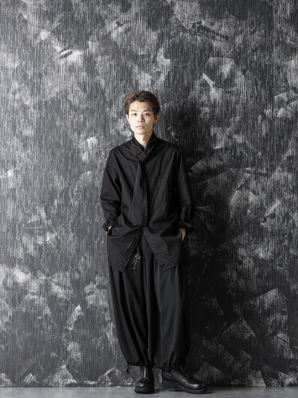 Yohji Yamamoto 20-21AW Long Collar Chain Stitch Shirt Style