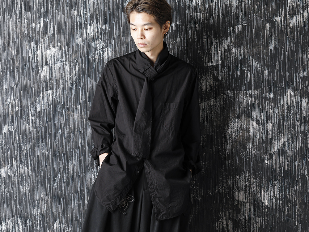 Yohji Yamamoto 20-21AW Long Collar Chain Stitch Shirt Style - 2-001
