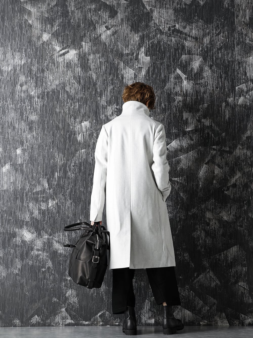 individual sentiments 20-21AW Snow Gray Color Coat Style - 1-004