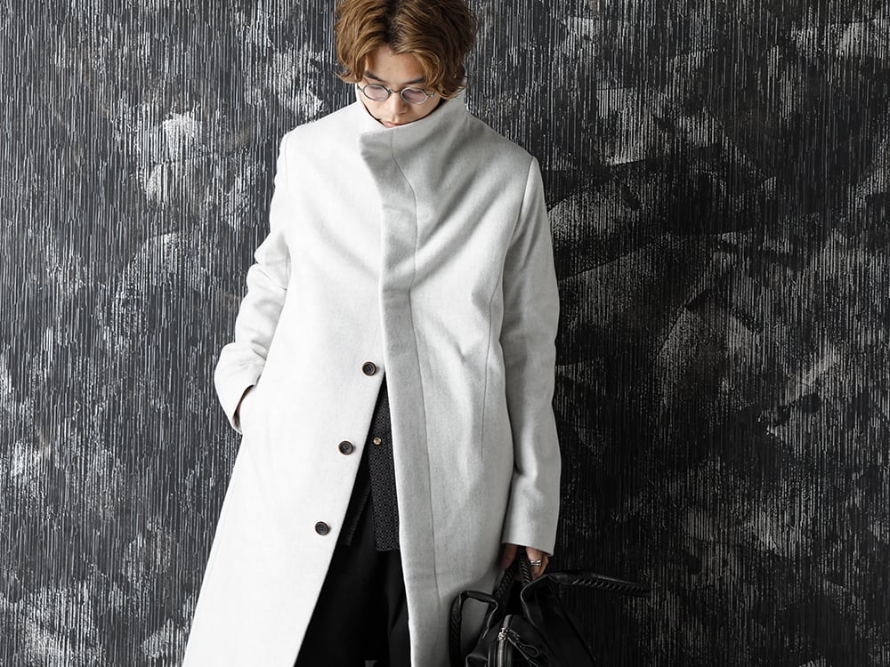 individual sentiments 20-21AW Snow Gray Color Coat Style - 2-001