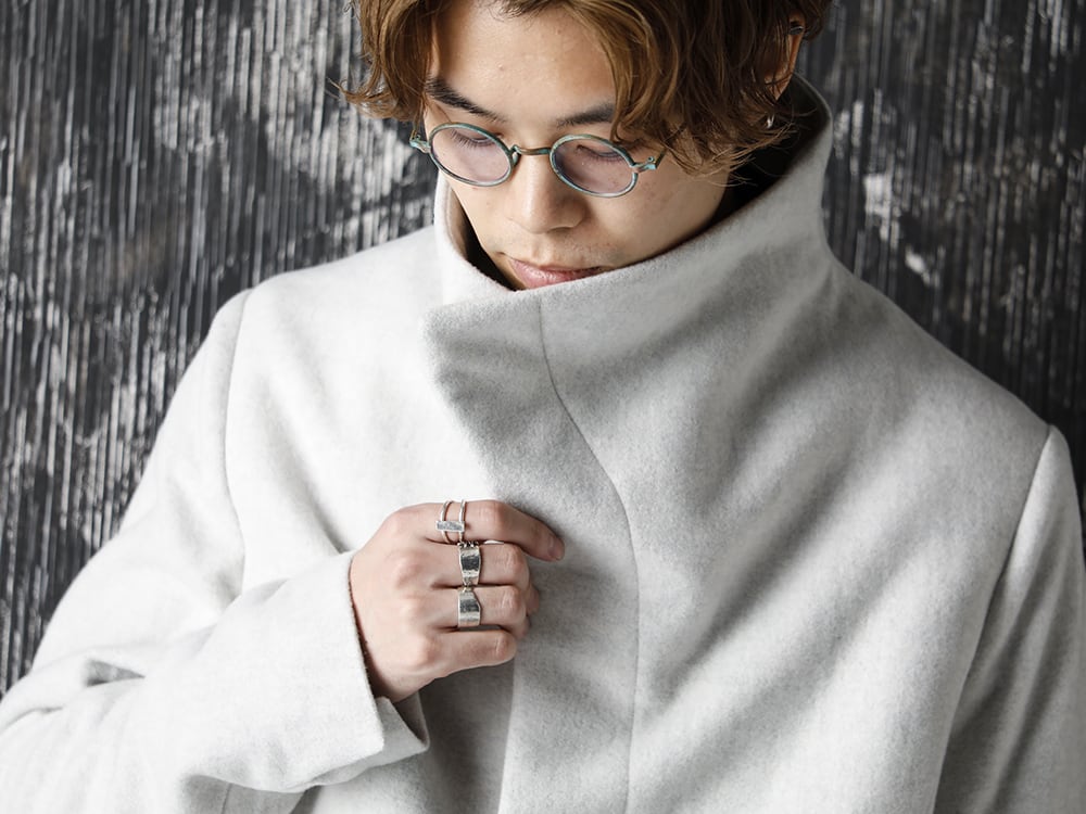 individual sentiments 20-21AW Snow Gray Color Coat Style - 2-003