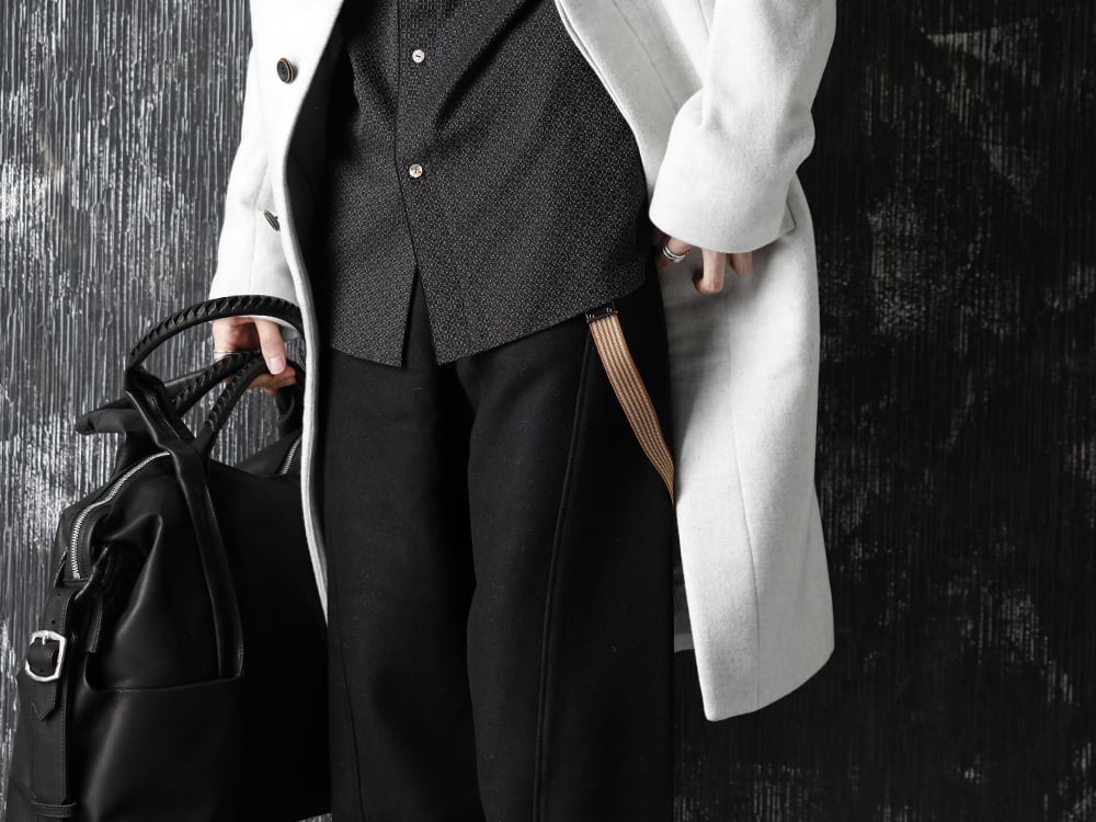 individual sentiments 20-21AW Snow Gray Color Coat Style - 3-003