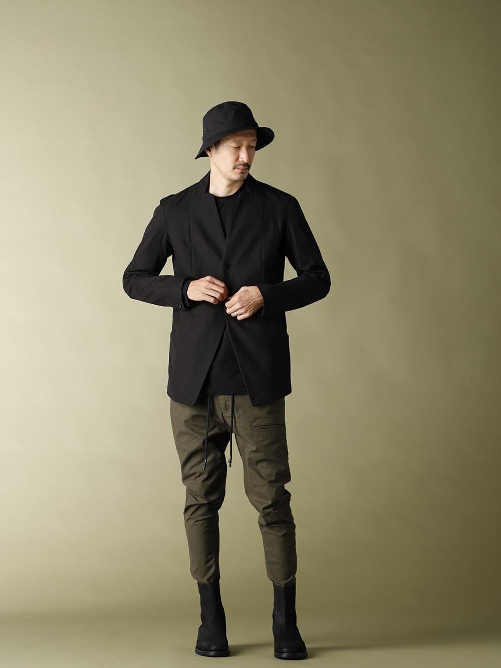 .LOGY kyoto RIPVANWINKLE 20AW【NOTCHEDLESS JACKET】CROPPED SLIM EASY STYLE! - 1-001