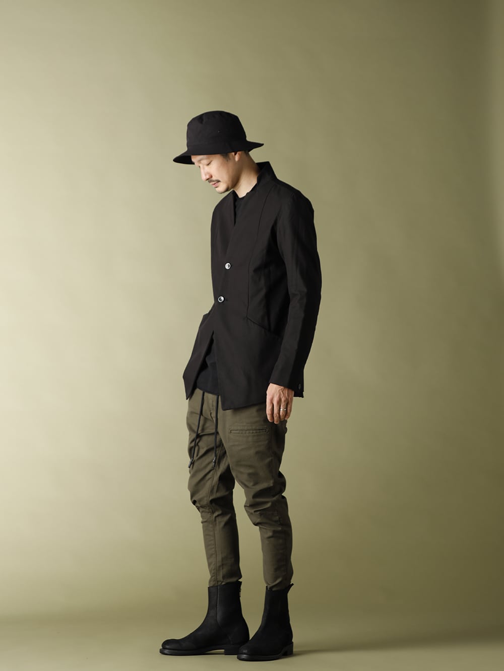 .LOGY kyoto RIPVANWINKLE 20AW【NOTCHEDLESS JACKET】CROPPED SLIM EASY STYLE! - 1-002