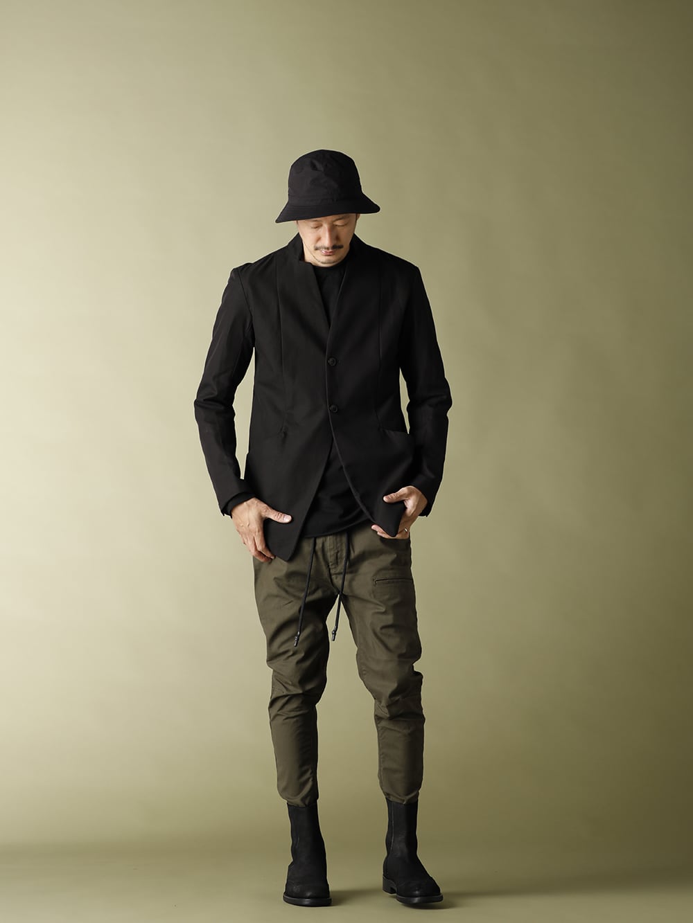 .LOGY kyoto RIPVANWINKLE 20AW【NOTCHEDLESS JACKET】CROPPED SLIM EASY STYLE! - 1-004