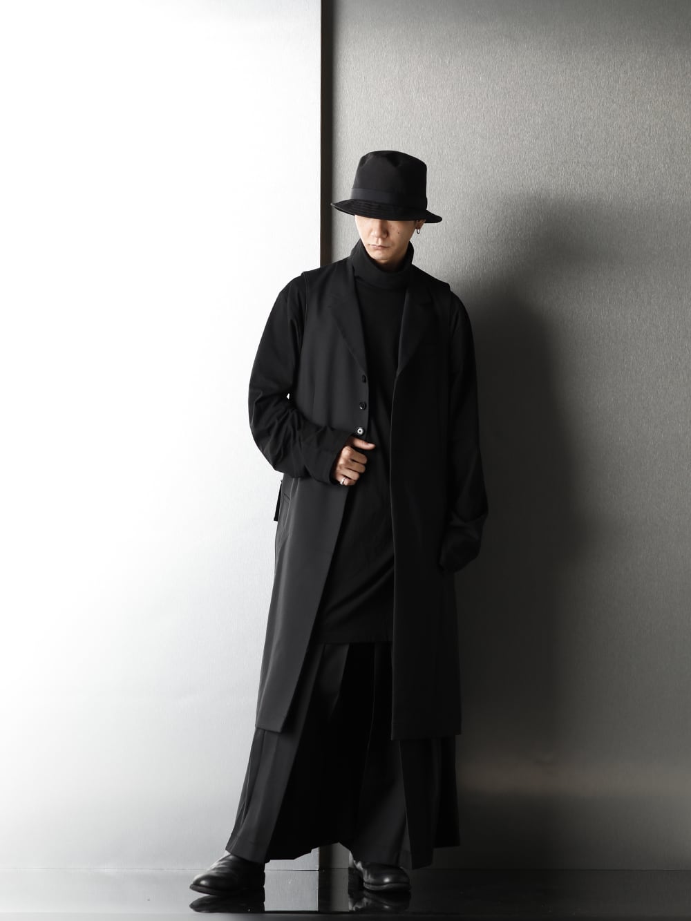 Ground Y Single long vest & Big turtle Combination Styling - 1-001