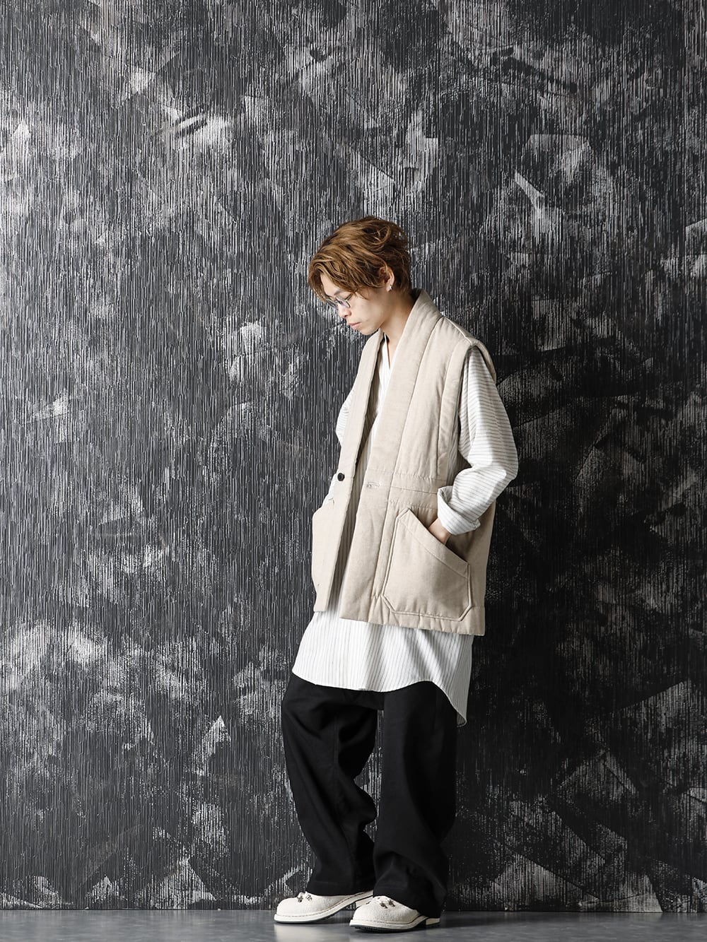 JAN-JAN VAN ESSCHE 20-21AW Body Warmer Natural Coated Flex Style - 1-002