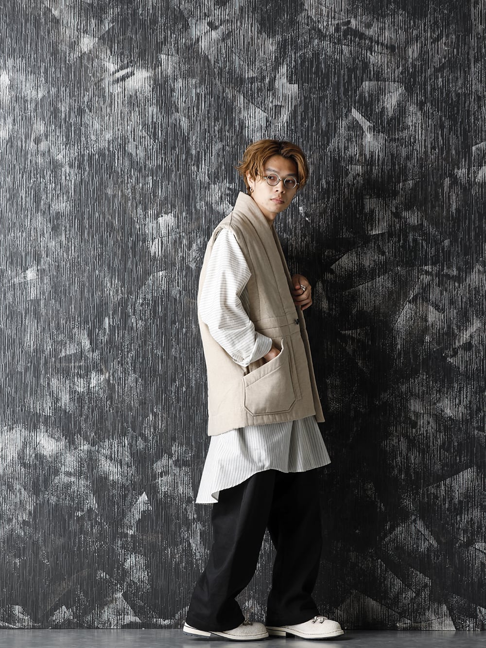 JAN-JAN VAN ESSCHE 20-21AW Body Warmer Natural Coated Flex Style - 1-003