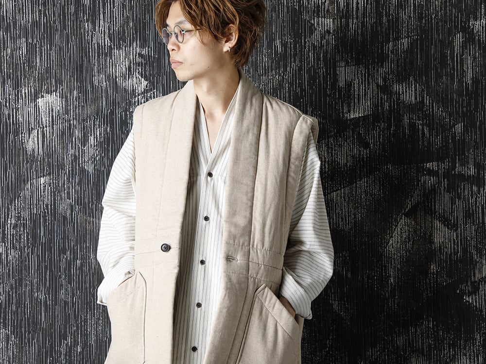 JAN-JAN VAN ESSCHE 20-21AW Body Warmer Natural Coated Flex Style - 2-001