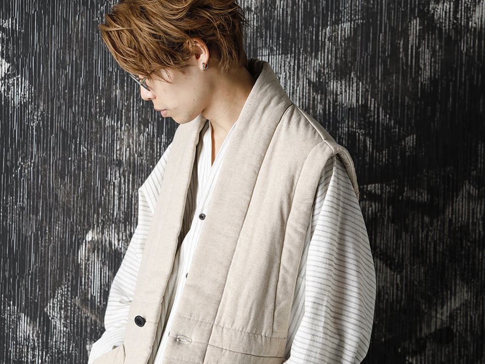 JAN-JAN VAN ESSCHE 20-21AW Body Warmer Natural Coated Flex Style - 2-002