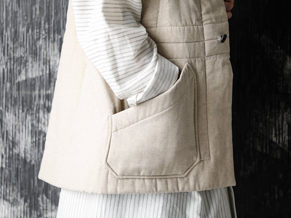 JAN-JAN VAN ESSCHE 20-21AW Body Warmer Natural Coated Flex Style - 2-005